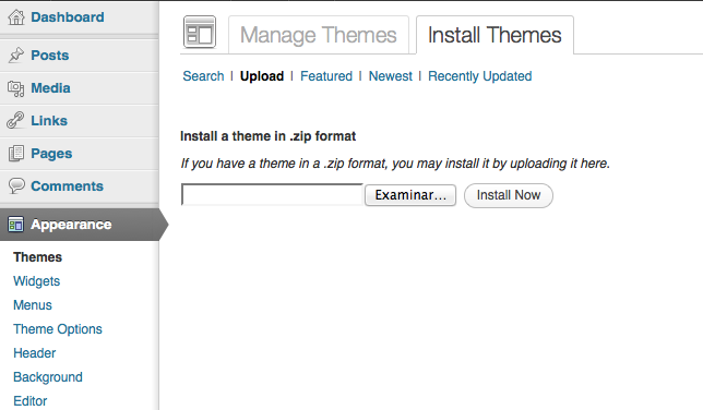 instalar tema en wordpress