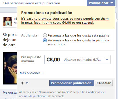 promociona post facebook