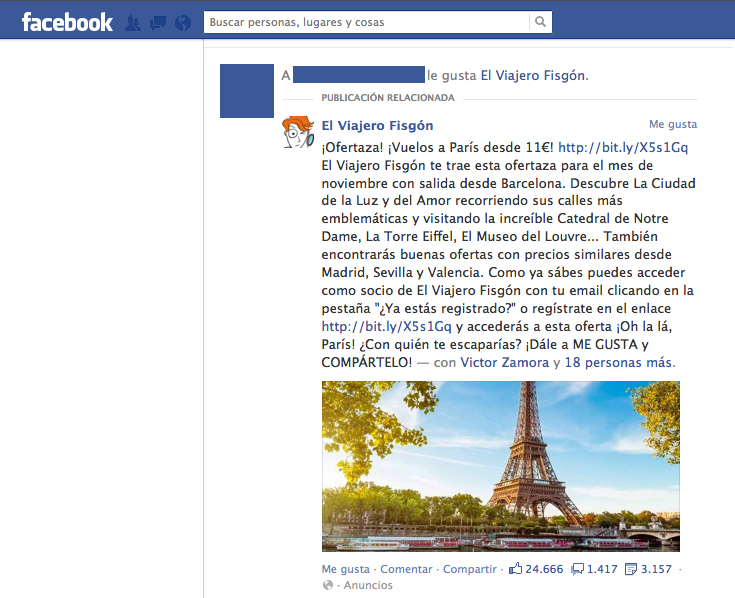 historia patrocinada facebook